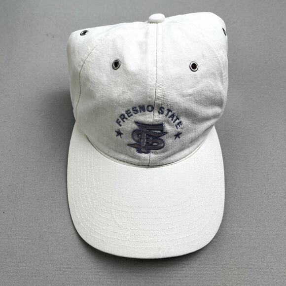 Fresno State Bulldogs Hat Cap Strapback Cream Adjustable California University - Picture 2 of 6